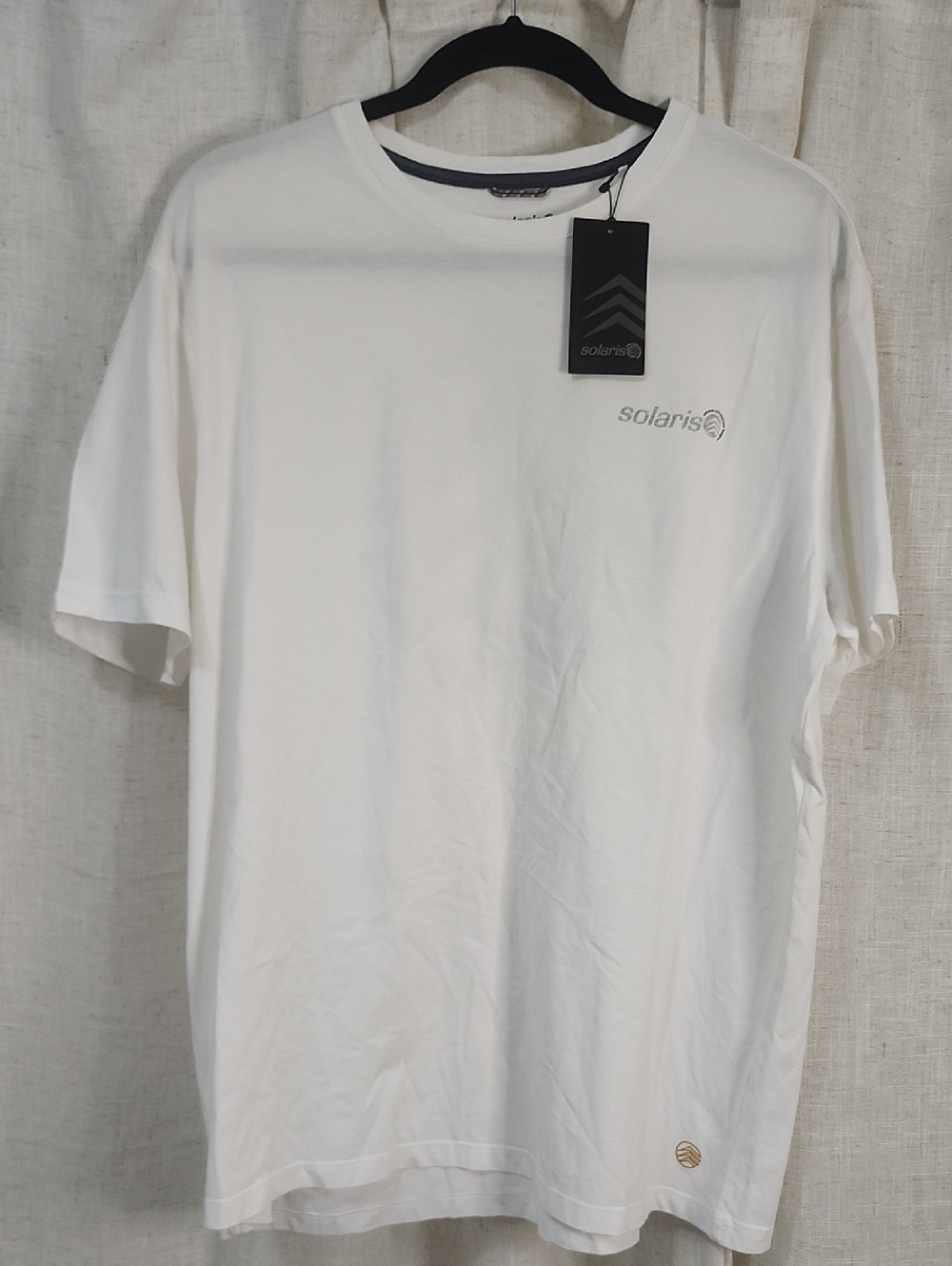 Solaris Men’s White Short-Sleeve Crewneck T-Shirt Size Large